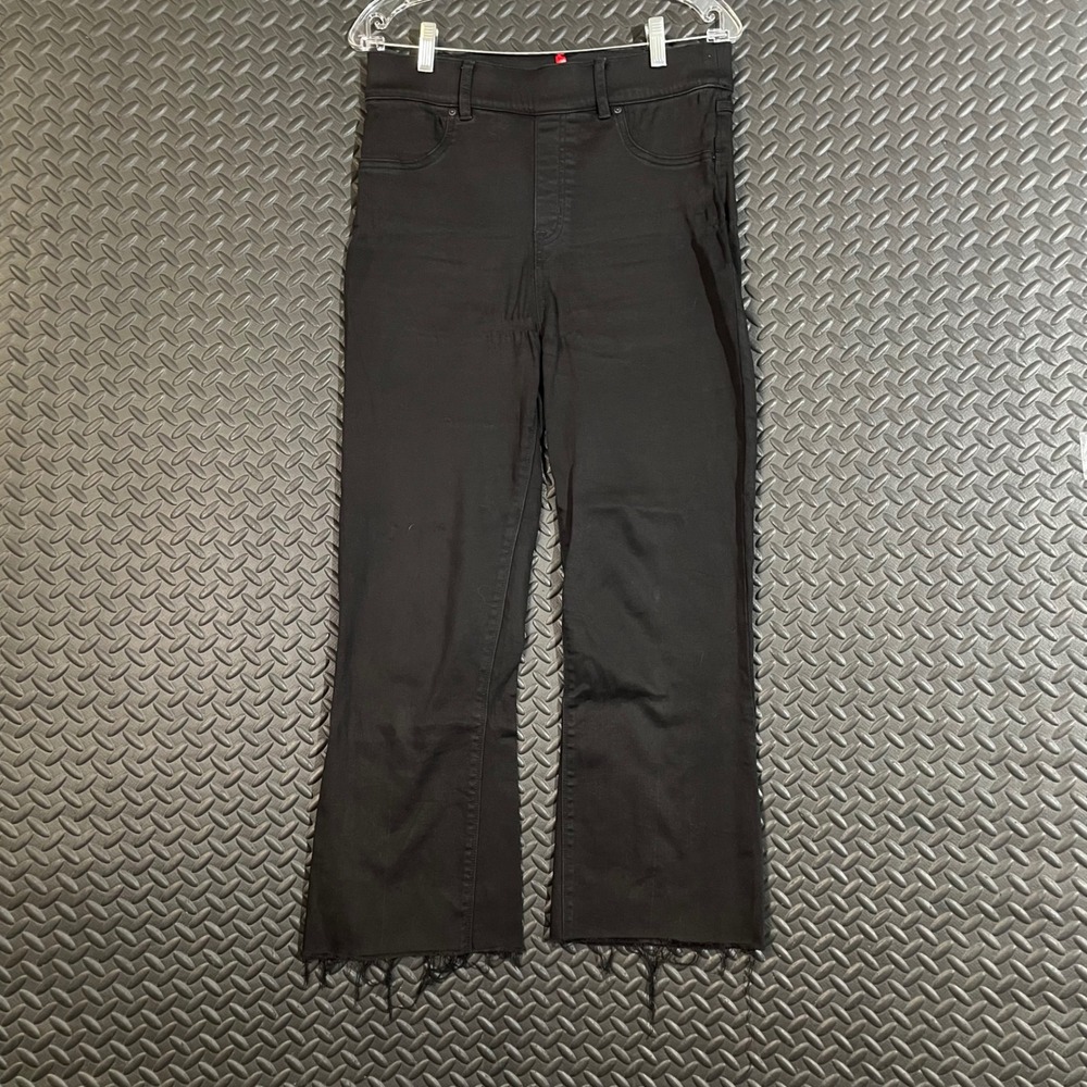 Spanx‎ Black Raw Hemi Wide Leg Bootcut Jeggings Women's Size Medium